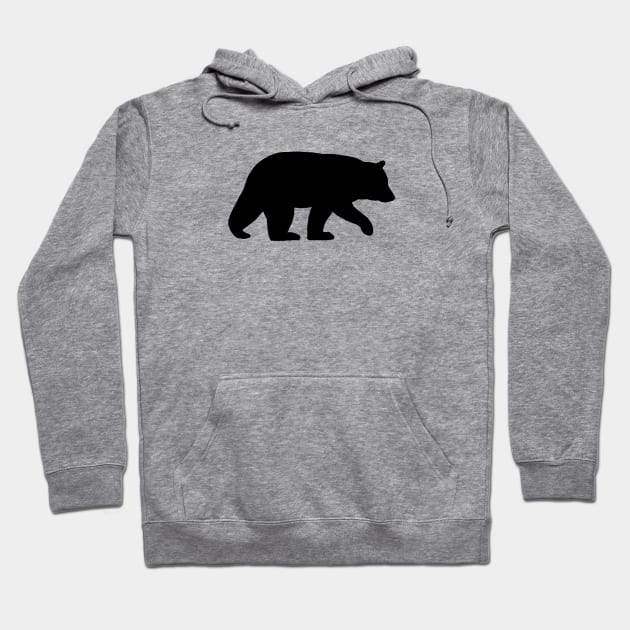 Black Bear Silhouette Hoodie by Coffee Squirrel